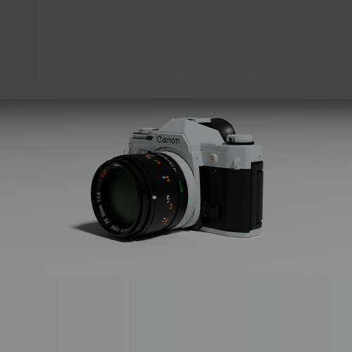 现实真实摄像机照相机摄影工具3D模型含贴图.blender.obj.mtl.fbx