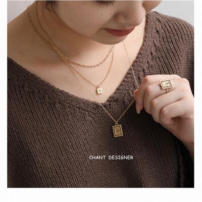 LouieDams四叶草项链18K纯银