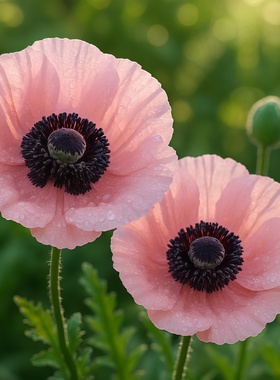 进口切花东方虞美人种子Oriental Poppy鲑鱼色鲑粉色耐寒阳台庭院