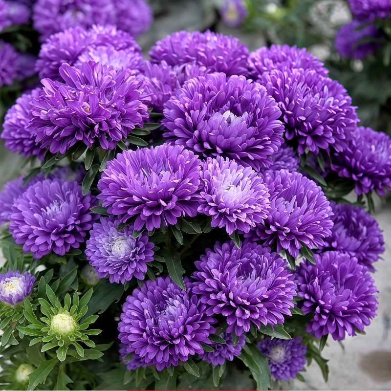 矮杆翠菊种子重瓣翠菊蓝紫江西腊五月菊七月菊春秋播阳台盆栽地栽