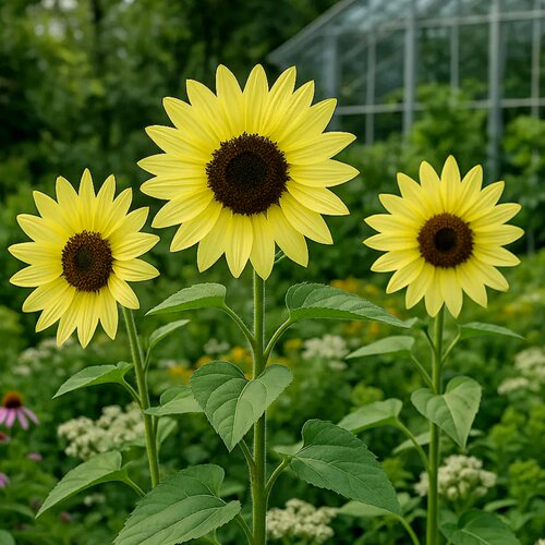 绿冠向日葵种子柠檬女王lemon queen sunflower多分枝切花向日葵