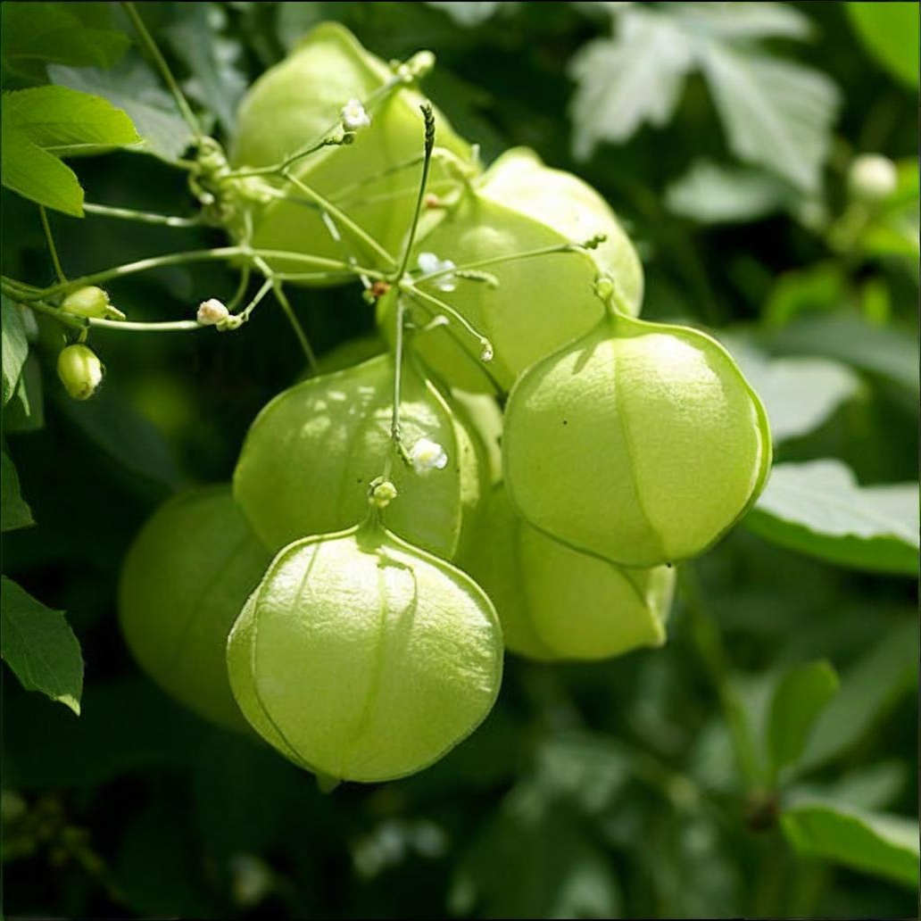 倒地铃种子籽风船葛心豆藤白心籽假笼草灯笼草三角泡天灯笼假苦瓜