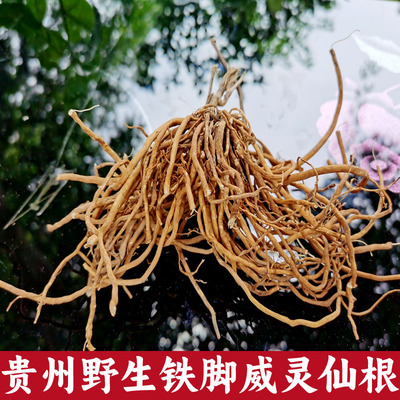 野生铁脚威灵仙纯根中药材