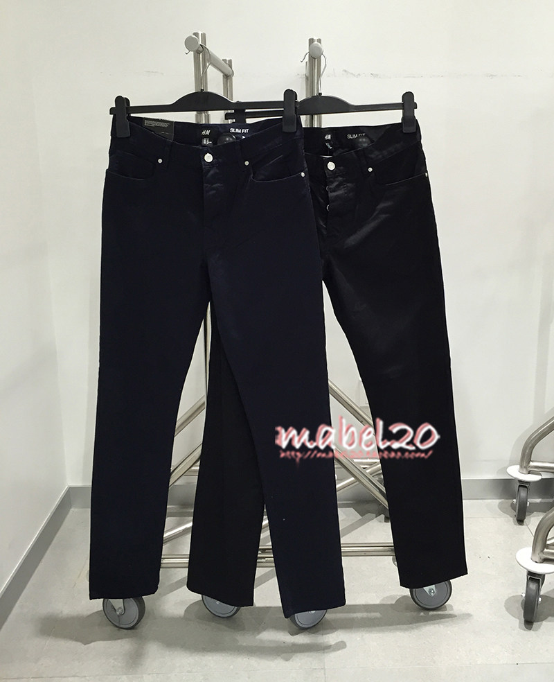 HM H&M深圳专柜正品SLIM FIT修身斜纹裤休闲窄脚长裤男装0721390怎么样,好用不?