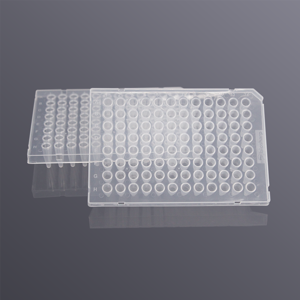 96孔半裙边透明PCR板BS-PC96-C
