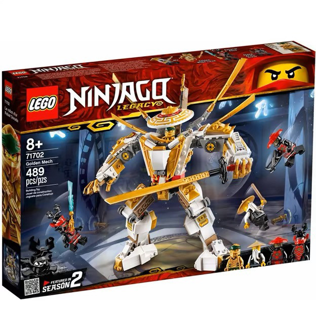 全新正品LEGO乐高71702黄金机甲幻影忍者系列男孩拼搭积木玩具