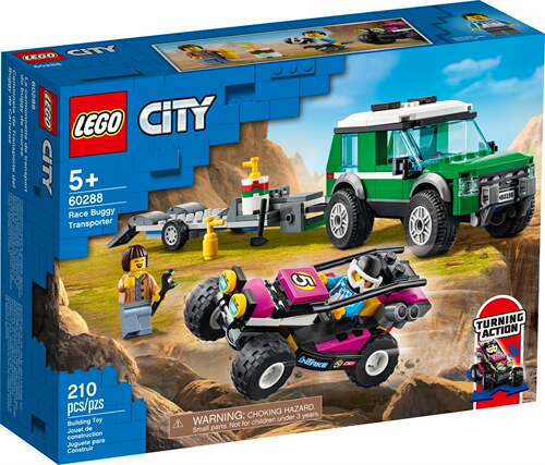 专柜拼过展品撤柜回盒正品LEGO乐高60288城市系列赛车运输车积木