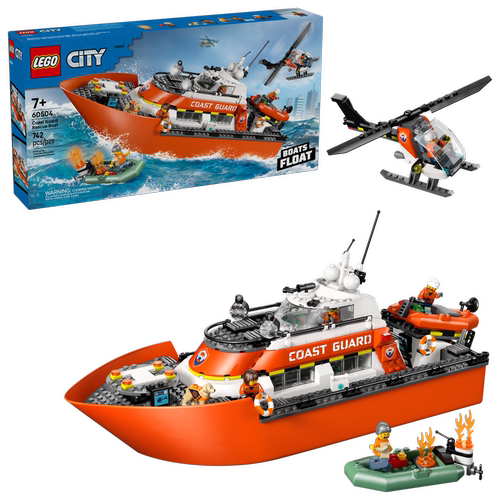 专柜撤柜展品正品LEGO乐高60504海岸警卫队救援船城市系列积木
