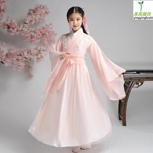 正品儿童春秋汉服宝童宝中国风小古装襦裙超仙女童演服1夏岁6出礼
