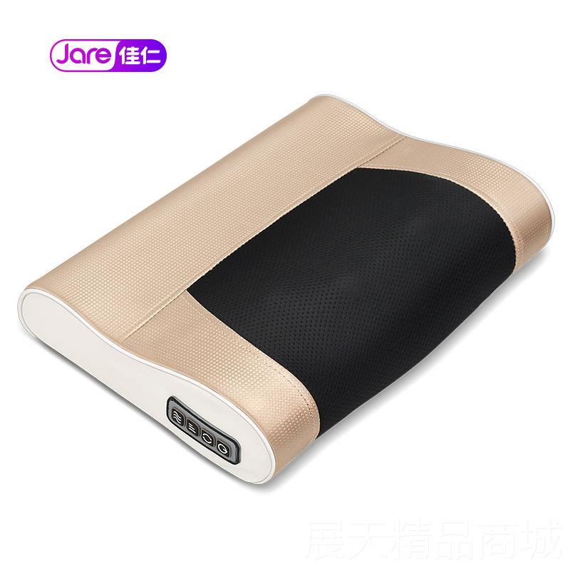 正品佳仁斜枕颈椎按摩器恒温热揉捏家用颈背部腰部腿部部全身电方