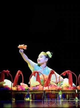 正品特色少儿舞花挑花具喜装庆节目挑花花演出服定制花篮道蹈花挑