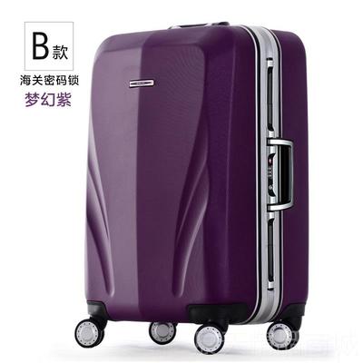 正品UNIWALER纯向PC铝框行李箱K20寸男万轮商务拉杆箱旅行密码箱2