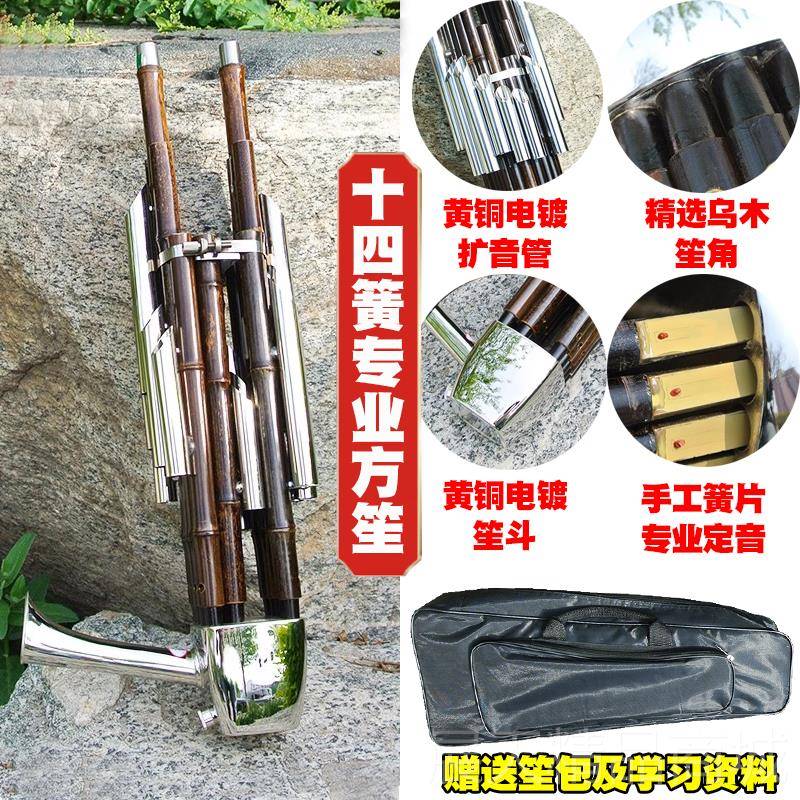 正品笙直乐器初学者专扩音14簧方业笙民族吹奏红事厂家销笙白包可图片