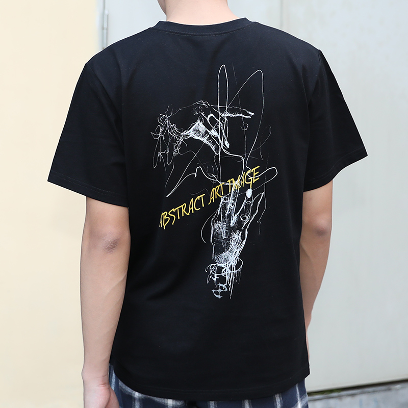 短袖男潮牌嘻哈印花半袖体桖boy2018夏季韩版休闲圆领宽松港风t恤