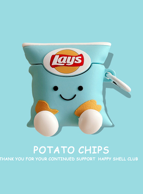 立体蓝色薯片适用华为freebudspro5保护壳可爱freeclip耳夹无线pro3/4耳机套6i硅胶