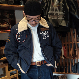 B-3 飞行服 日系潮流 飞虎队  加厚冬季男外套