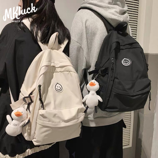 潮牌韩版新款双肩书包女大学生ins大容量设计感小众背包旅行包