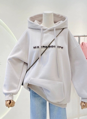 Women's casual couple hoodie letter jacket 休闲卫衣字母外套