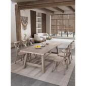 美乡村复复古办公古做旧实木办桌灰色餐桌公家吃饭法式 侘寂风客 式