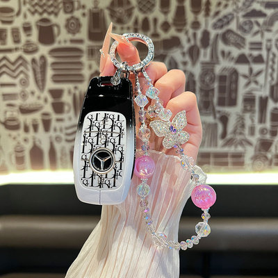 【独家设计奔驰D纹不掉漆钥匙套]