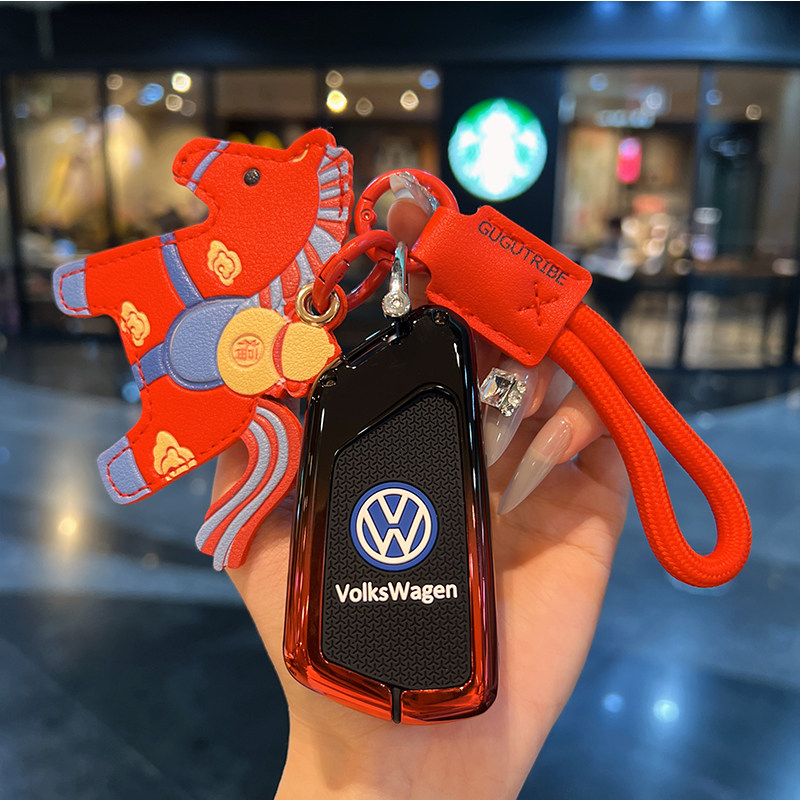 适用于大众id3钥匙套高尔夫8凌度L迈腾B9id4id6途昂威然揽境包扣