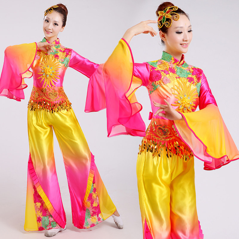 秧歌服演出服中老年民族风2020扇子舞蹈广场舞服装女成人新款套装|msdalam kategori Butik wanita / wanita, pakaian/pakaian kebangsaan/peringkat pakaian, pakaian kebangsaan/pakaian - dari Buy2taobao.com untuk memberikan perkhidmatan ejen Taobao profesional membeli