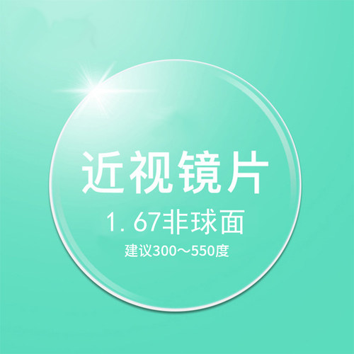 1.67超发水绿膜近视镜片依视路旗下朗怡好医生智洁膜眼镜片定制