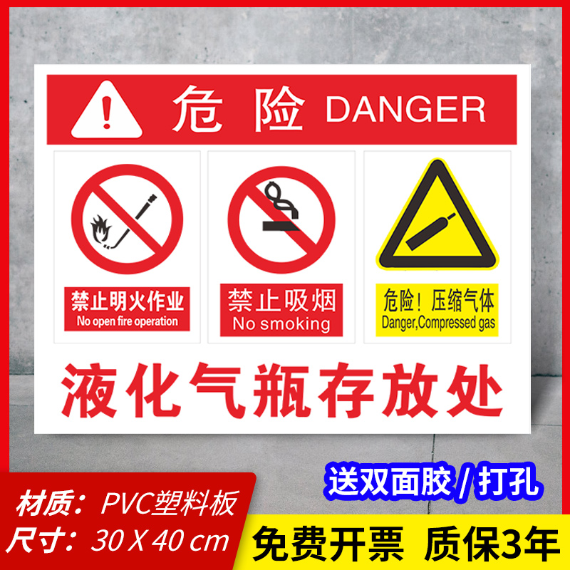 废机油存放处压缩气体警告标志