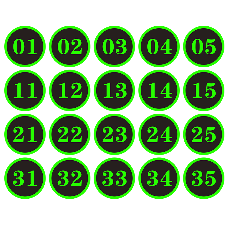 夜光数字号码提示贴纸座位编号桌号电影院自发光座位排号排列号码贴墙贴荧光防水门橱柜序号数字贴标识定制做