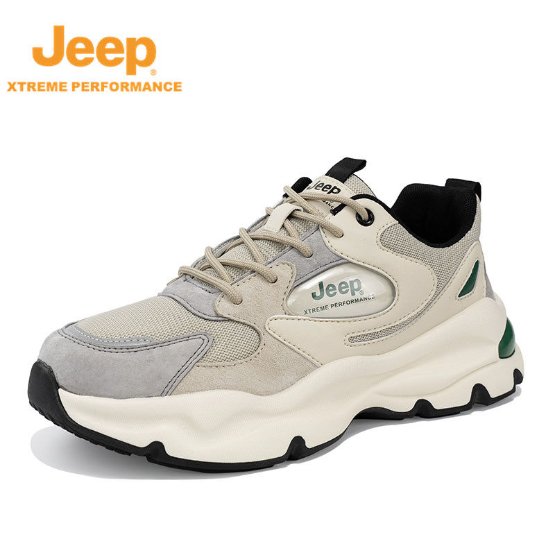 JEEP/吉普秋季款男鞋轻便百搭舒适休闲厚底老爹鞋户外防滑徒步鞋,流行男鞋,老爹鞋,淘宝优惠券,粉丝福利购,淘宝优惠卷
