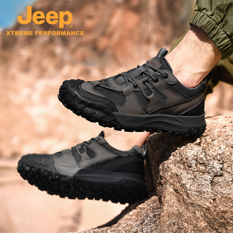 JEEP/吉普户外徒步登山鞋冬季男防滑轻便耐磨防水休闲运动鞋男士