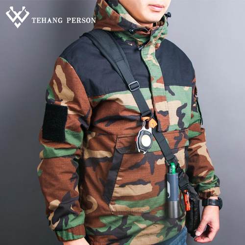 轻型战术背带加厚肩带单双点机能模块化可扩展斜挎包单肩户外加长