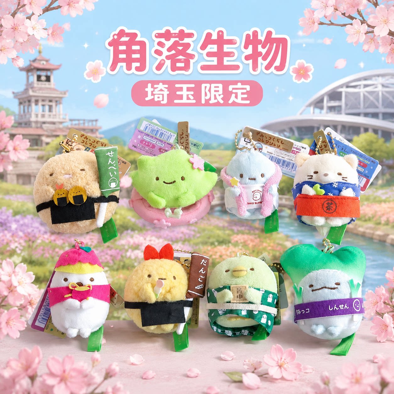 角落生物埼玉限定毛绒挂件钥匙扣