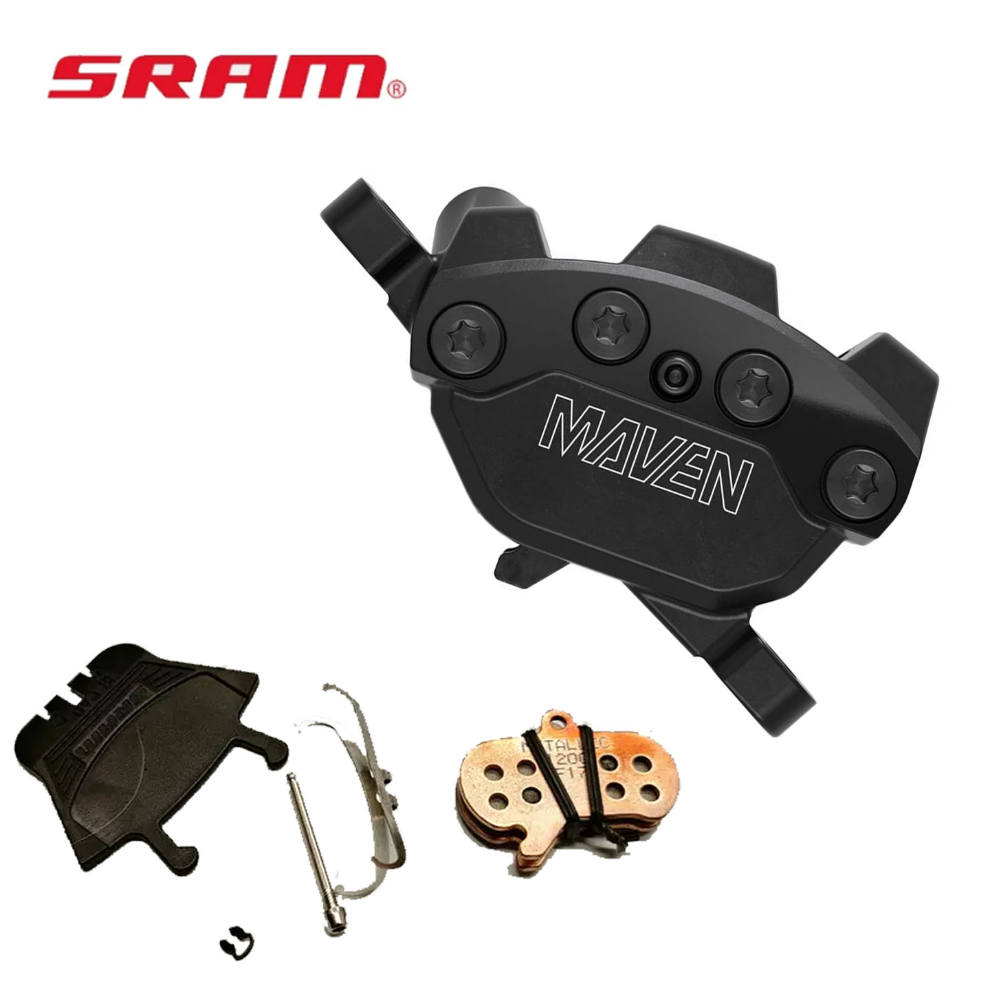 SRAM速联MAVEN四活塞刹车 夹器 卡钳来令片 自行车矿物油刹车用