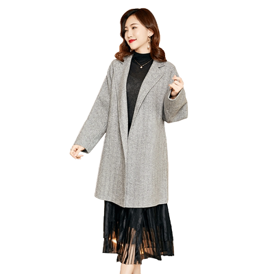 香妮芬系带显瘦新款高端翻领大衣
