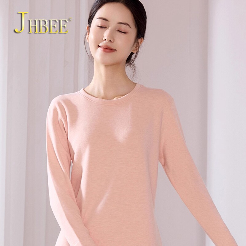 保暖内衣女士秋冬季加绒加厚圆领秋衣秋裤内搭长袖长裤套装保暖衣