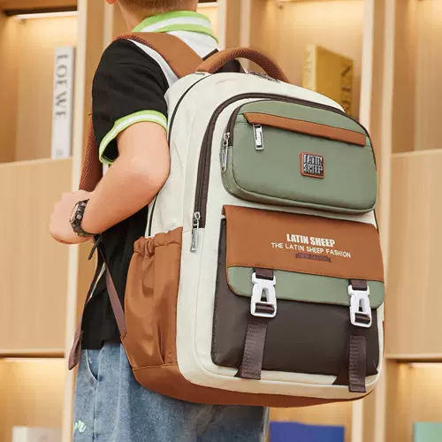 Вместительный и большой ранец, рюкзак, сумка через плечо, защита позвоночника, для средней школы