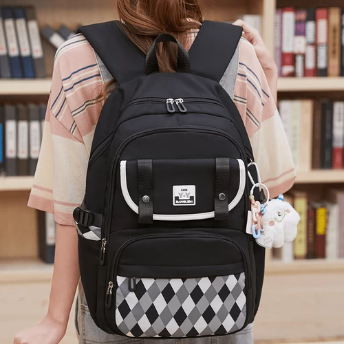Вместительный и большой ранец со сниженной нагрузкой, сумка через плечо, рюкзак, небольшая сумка, защита позвоночника, для средней школы, подходит для студента