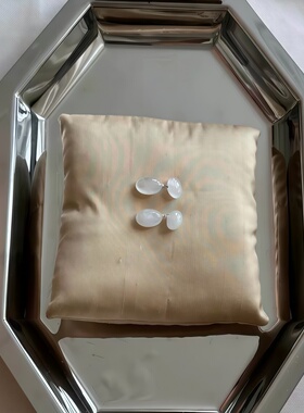 北欧小众品牌RB天然白水晶简约精致吊坠耳钉S925银针绿松石耳环女