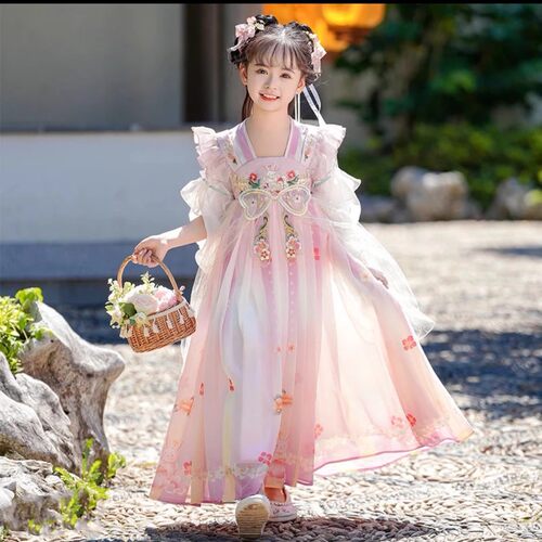 女童夏季中国风汉服连衣裙