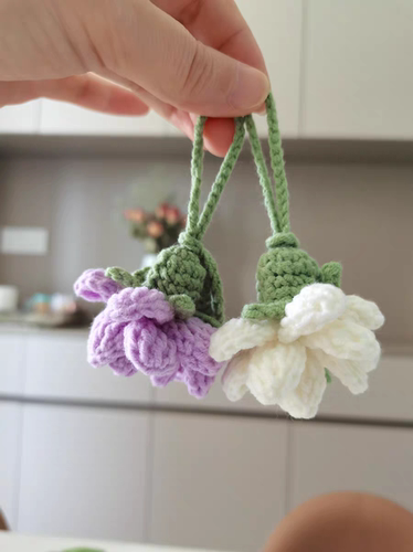 手工钥匙扣编织茉莉花挂件礼品
