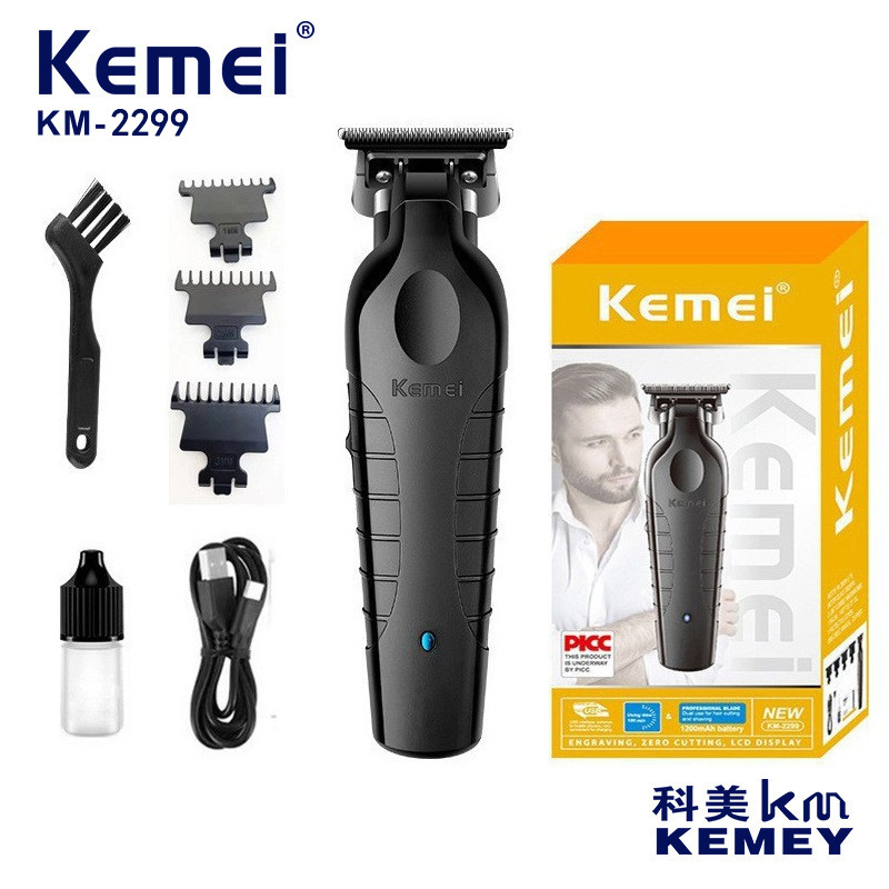 科美理发器电动剃头km-2299理发推子发郎油头雕刻电推剪跨境