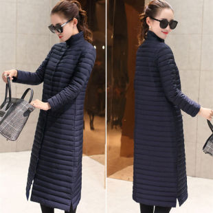 显瘦羽绒衣 胖MM200斤轻薄过膝中长款 羽绒服女长款 宽松加肥加大码