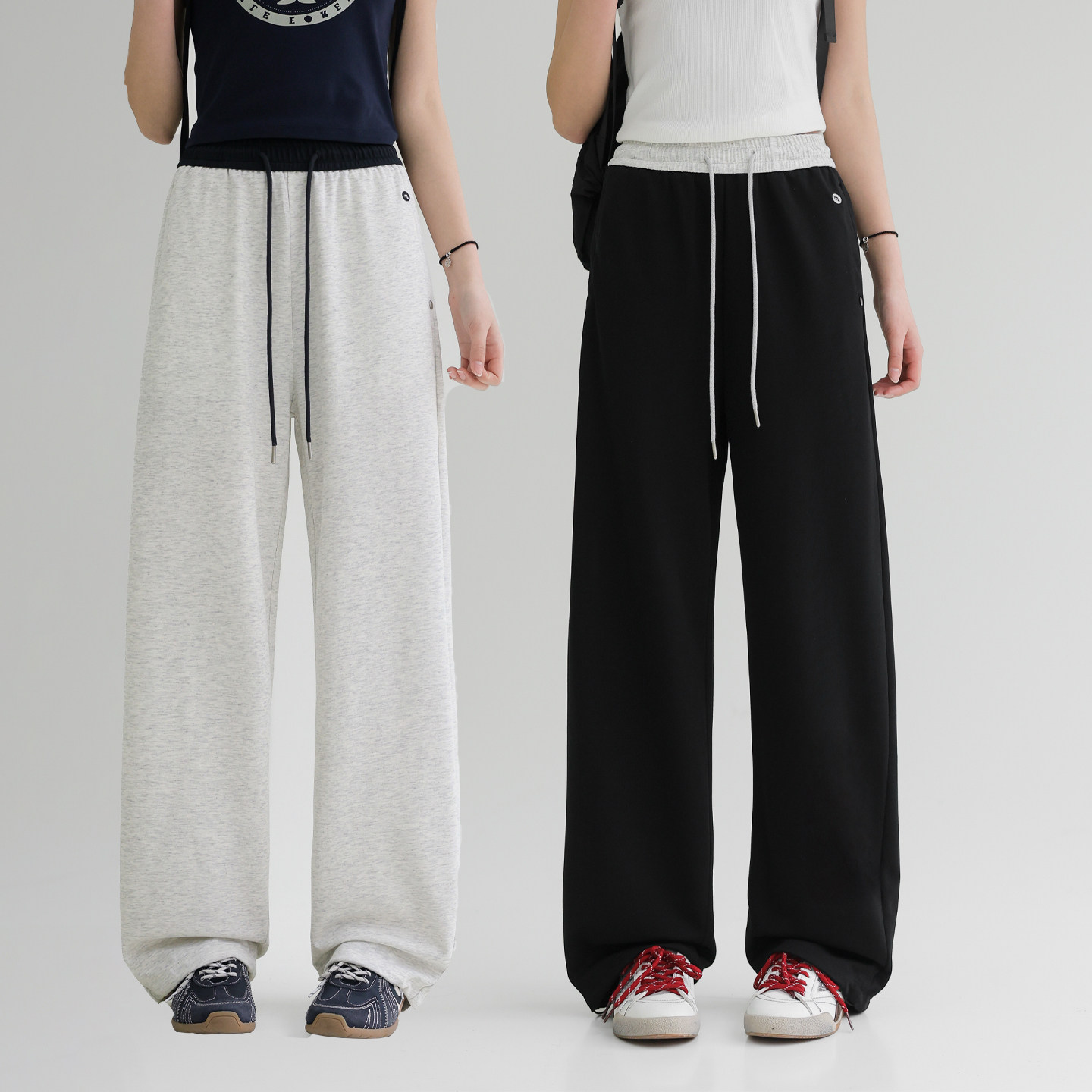 女大童夏款运动裤薄款长裤骄骄虎2026新款初中生高中生直筒裤9166