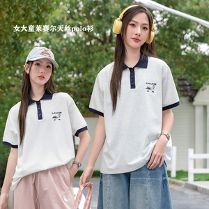 骄骄虎女童夏薄短袖polo衫