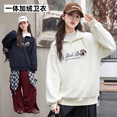 女童加绒卫衣2025冬季新款