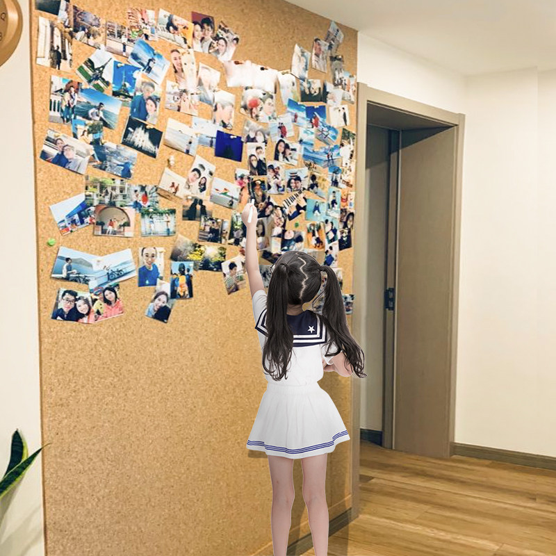 杏双 软木板照片墙背景板自粘墙贴软木墙板幼儿园主题墙面装饰毛毡墙