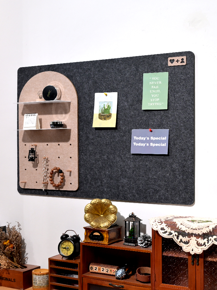 洞洞板创意照片墙背景板定制毛毡板客厅墙面装饰幼儿园免打孔相册