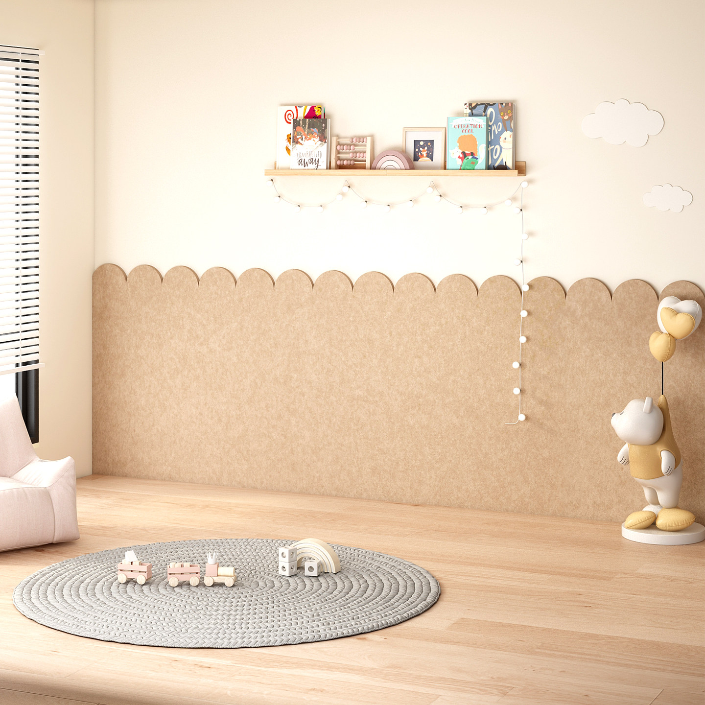 客厅防撞墙贴护墙板墙面遮丑装饰儿童床头软包背景板羊毛毡板墙围,家居饰品,软装墙贴,淘宝优惠券,粉丝福利购,淘宝优惠卷