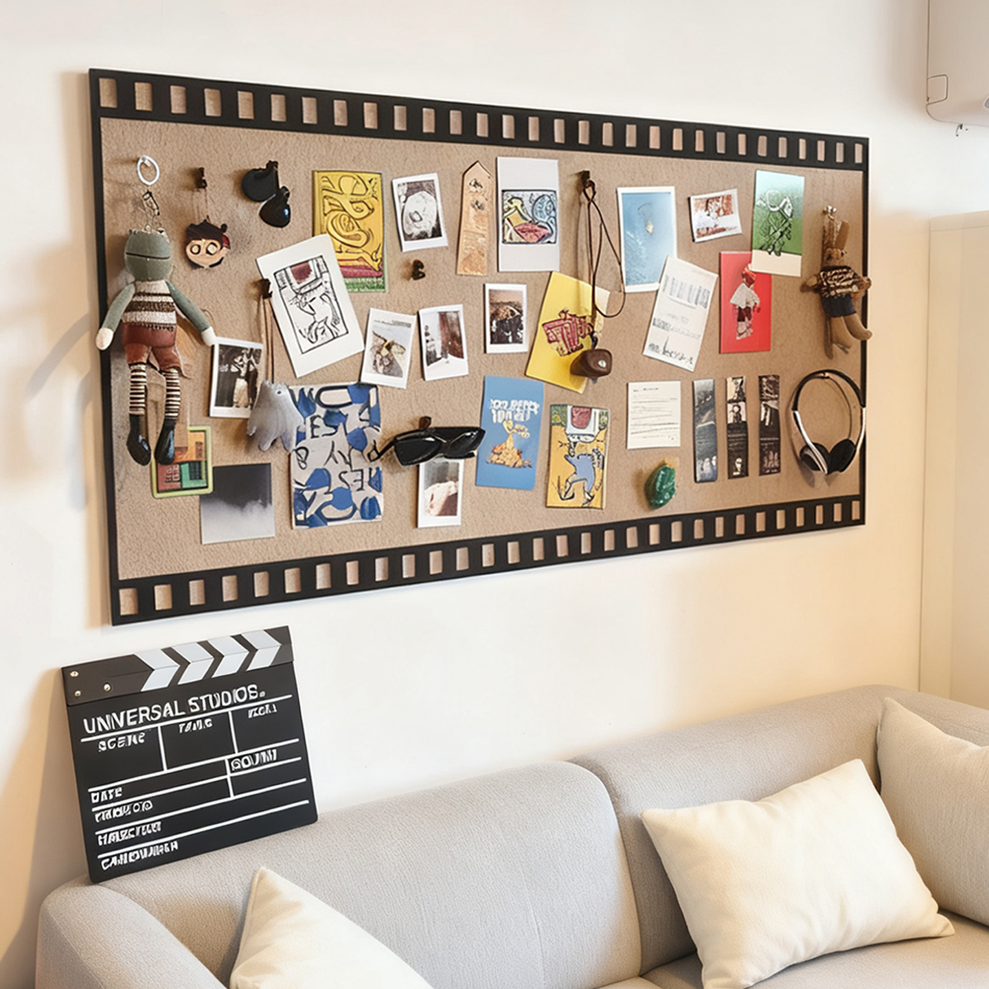 免打孔照片墙背景板毛毡板定制